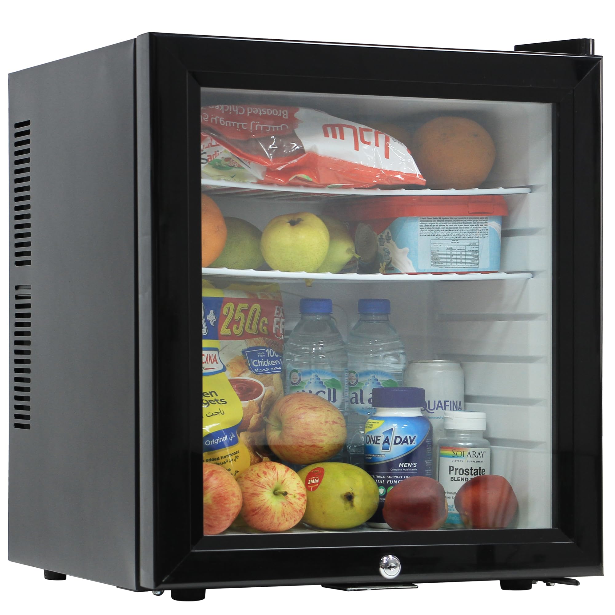 Buy Rubik Mini Fridge with Key Lock, 40L Glass Door AC 220V Beverage