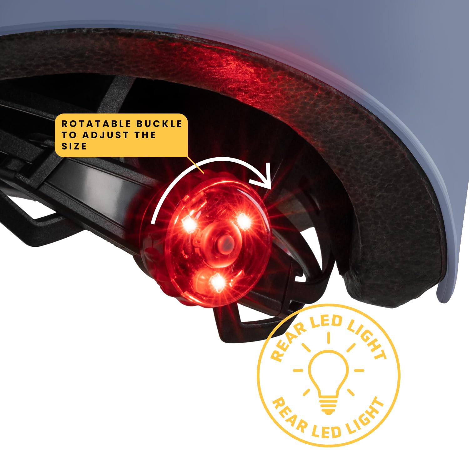 Cariboo Casco da bicicletta per bambini, XS/S, 48-52 cm, robusto, con luce a LED, per bicicletta, skateboard, scooter
