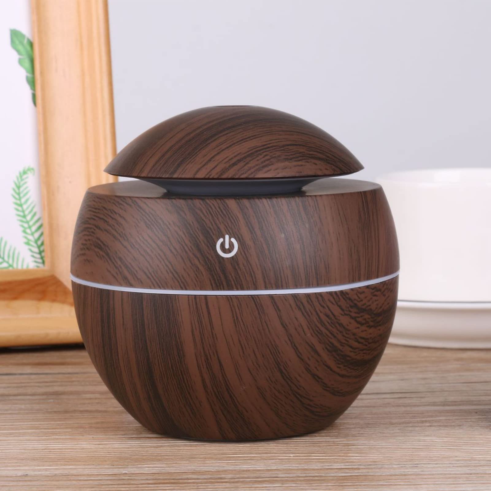 SIXRUN Humidificador USB de Grano de Madera, Compacto, Portátil, 5V, 2W, para Dormitorios, Salas de Estar, Oficina, Coche, Regalos Prácticos
