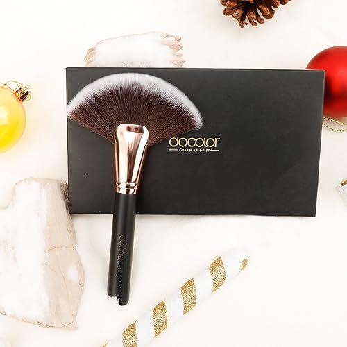 Miniatura 9 de Docolor Cepillo de maquillaje facial profesional para maquillaje con resaltado para rubor, bronceador, pómulos, herramienta cosmética suave