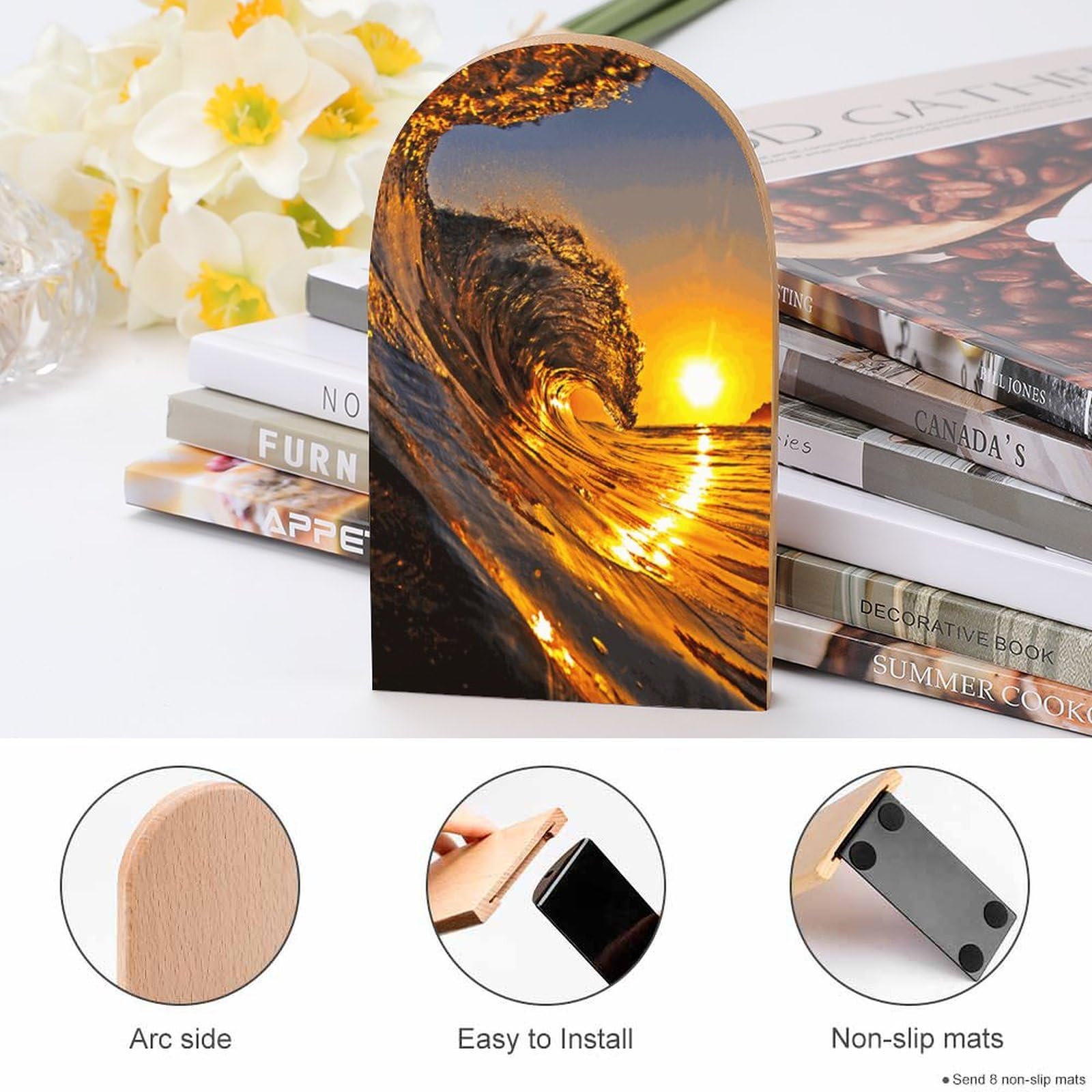 ブックスタンド 本立て 海 波