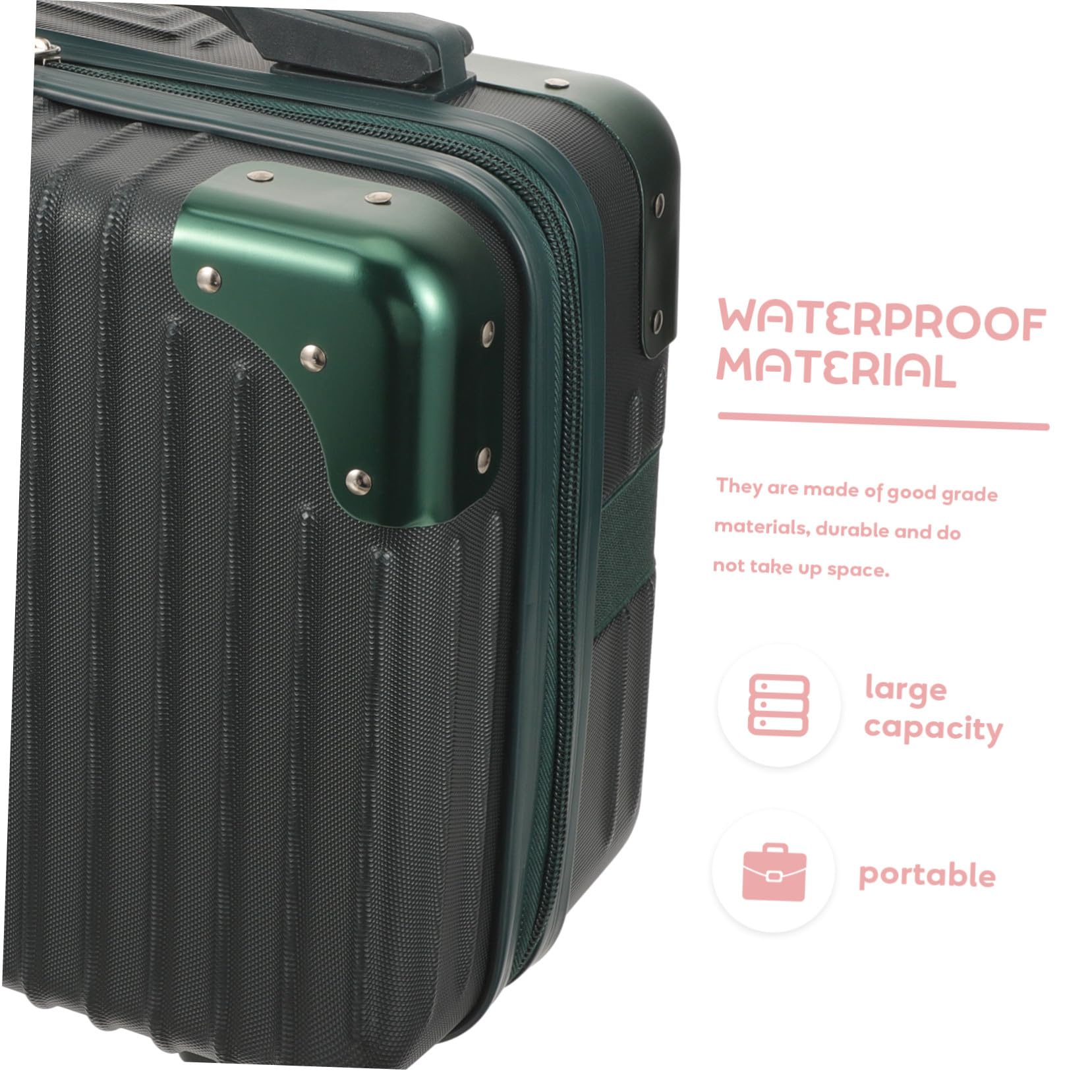 Borsa per Cosmetici da Viaggio 14 Pollici, Custodia per Trucchi Rigida Manico, Porta Trucchi per Donna, Beauty Case Viaggio Chiusura a Cerniera