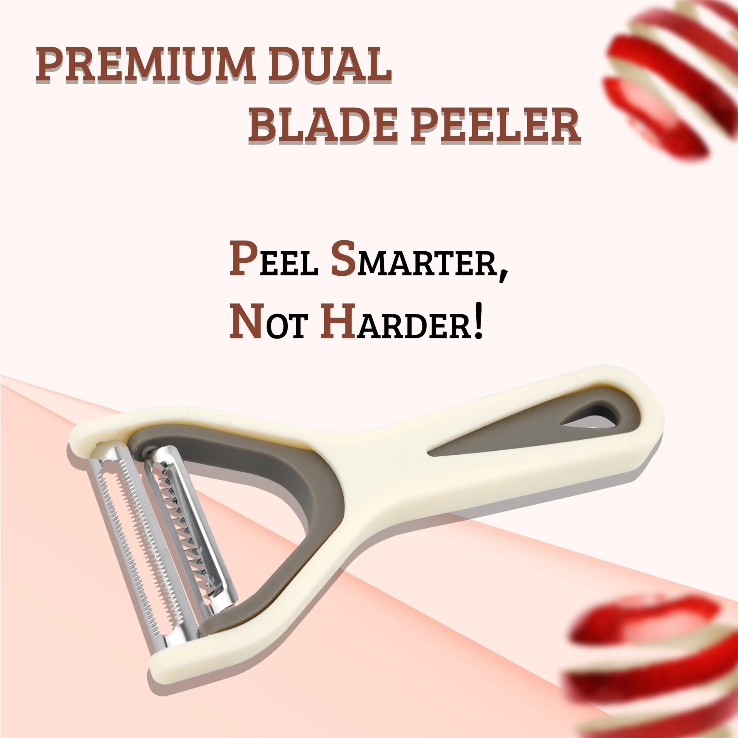 3-in-1 Stainless Steel Peeler - Julienne, Straight & Serrated -2 3-in-1 Stainless Steel Peeler - Julienne, Straight & Serrated -2