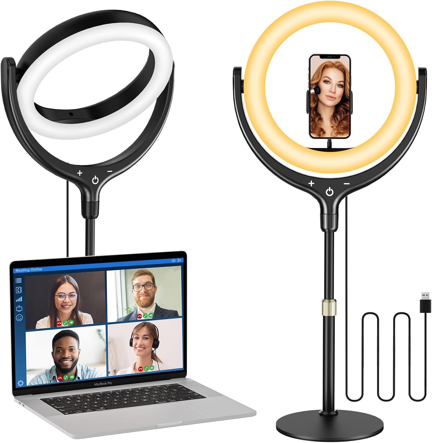 Desktop Ring Light for Computer, Video Conference, Zoom