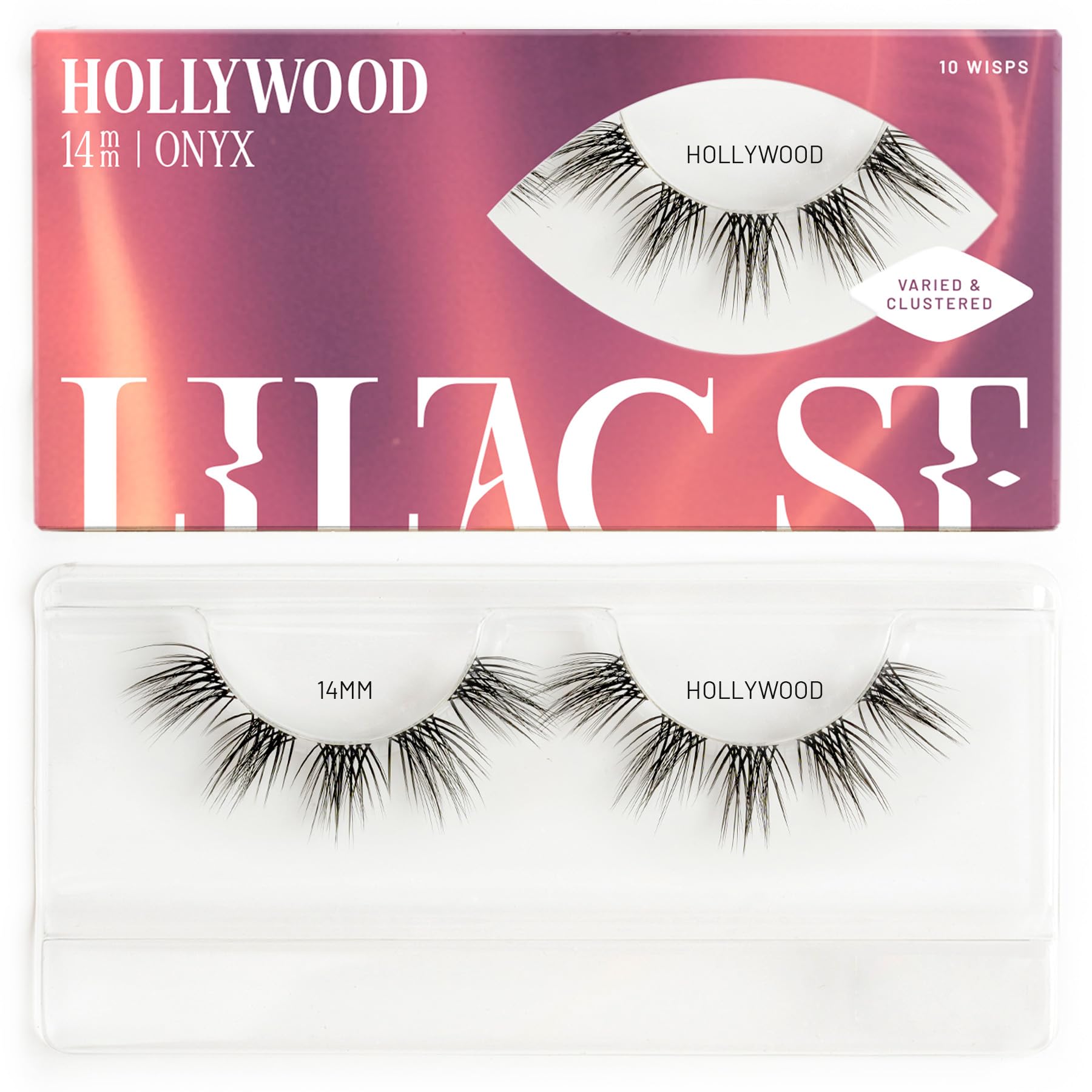 Lilac St - Hollywood Glamorous Faux Eyelash Clusters 14mm - Dynamic Fluttery Volume - DIY Lash Extension Wisps