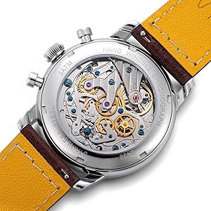 Amazon.com: Chrono Hertiage S438.03.Z Brown Racing Leather ST1906