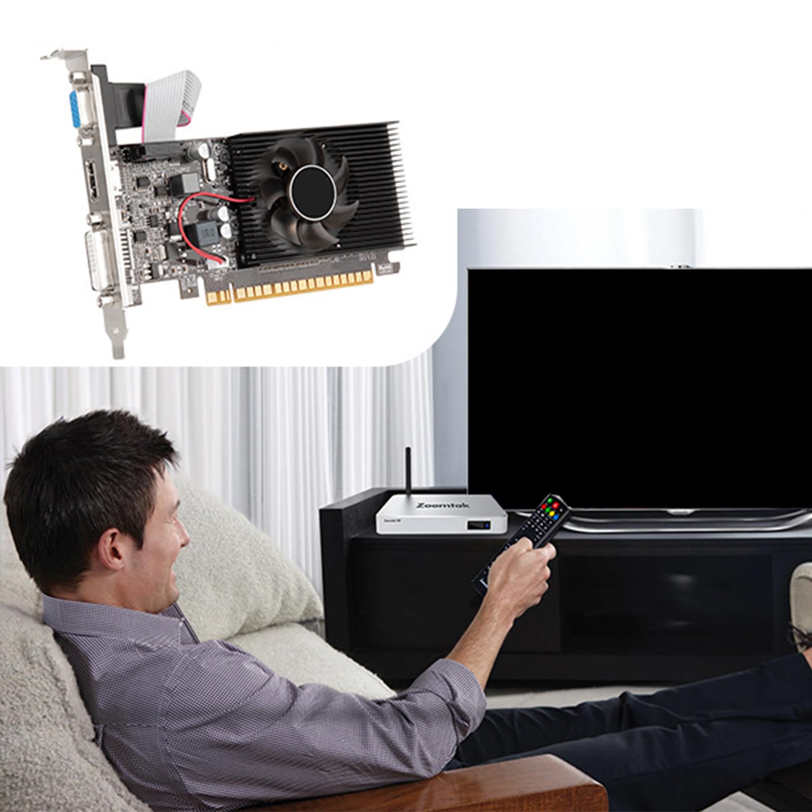 GT610 Scheda Grafica 1GB 64bit Gioco PCIE X16 Computer Desktop Professionale Per Il Gioco PC DVI Uscita Video