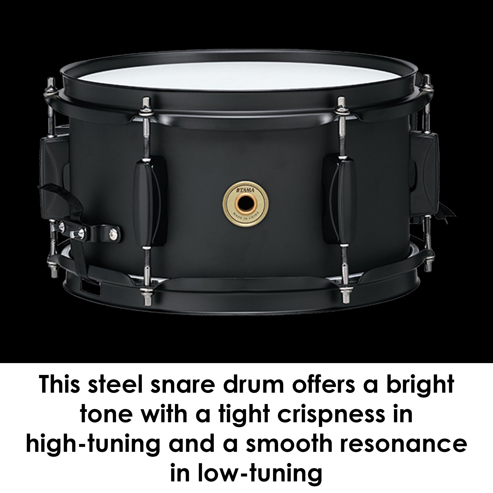 Tama Metalworks Black Steel Snare 10"x5,5" BST1055MBK - Rullante