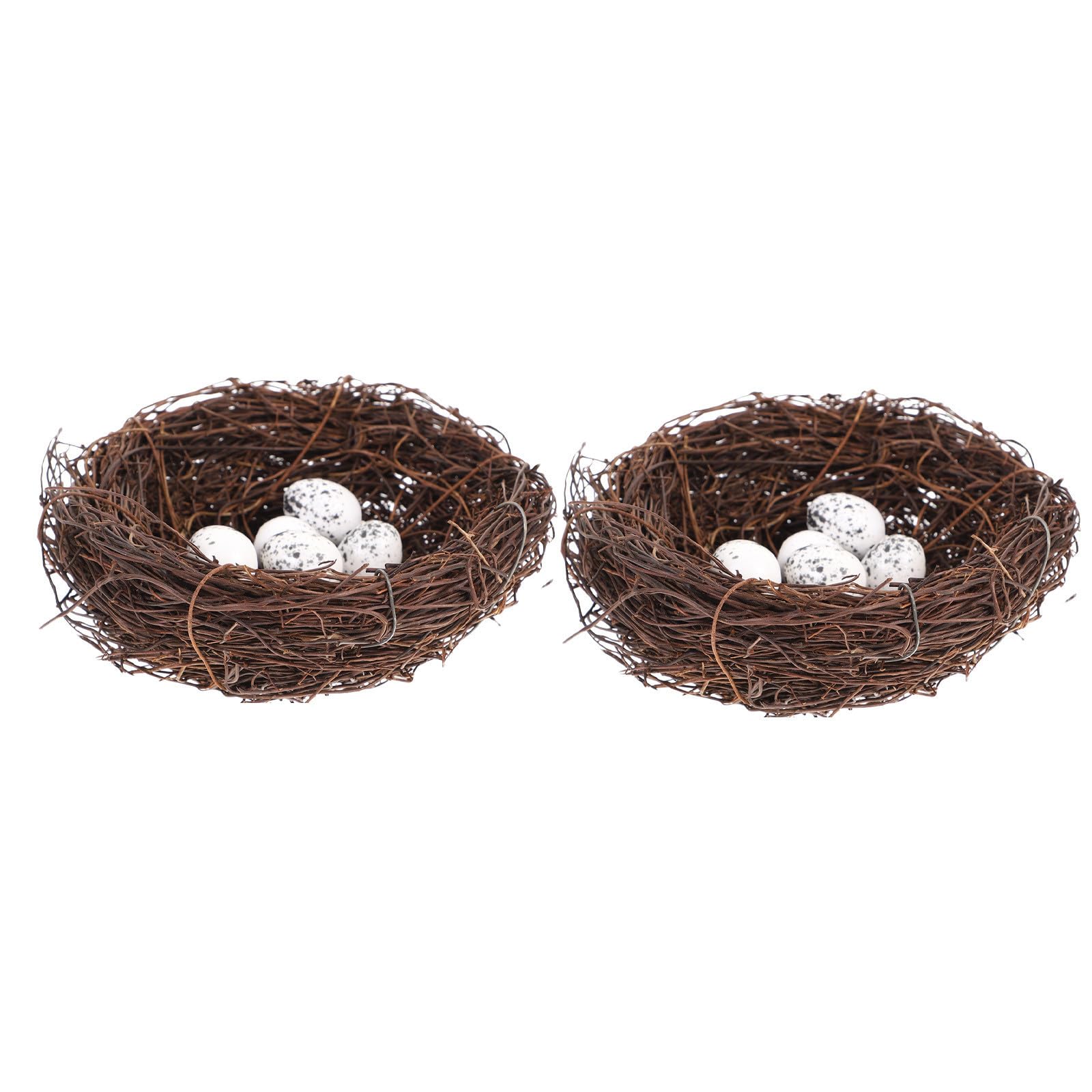 Nido de pájaro artificial de ratán para decoración de Pascua y proyectos creativos