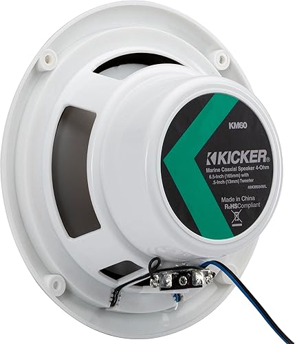 Miniatura 5 de KICKER 49KM604WL KM 6.5" 4Ω Altavoces Coaxiales Marinos LED Azul - Par