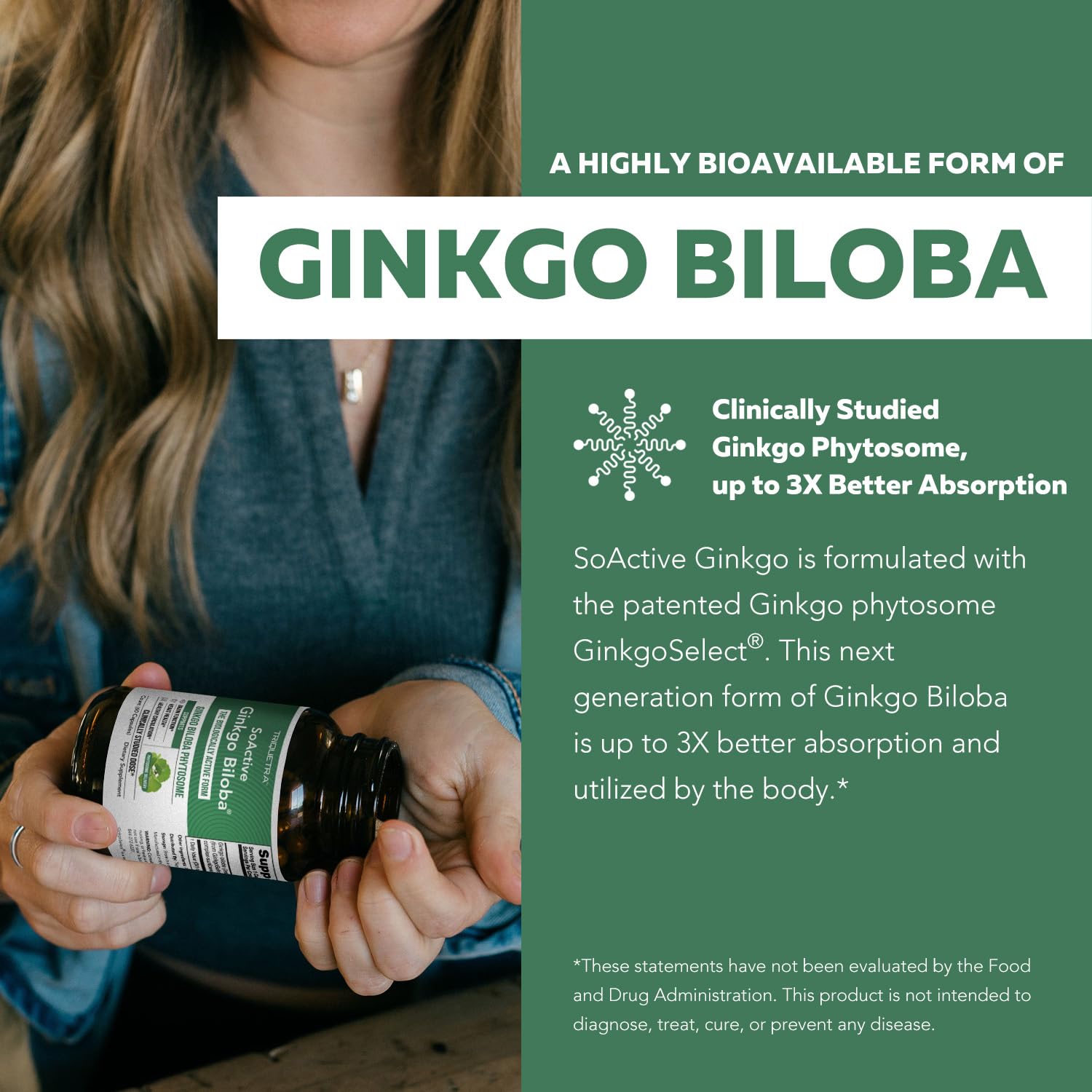 SoActive Ginkgo Biloba with GinkgoSelect® Phytosome | Clinically Studied Enhanced Absorption for Brain, Heart & Memory Support – 180 mg – Helps Maintain Circulation & Cognitive Health (60 Capsules) — Amazon image 2