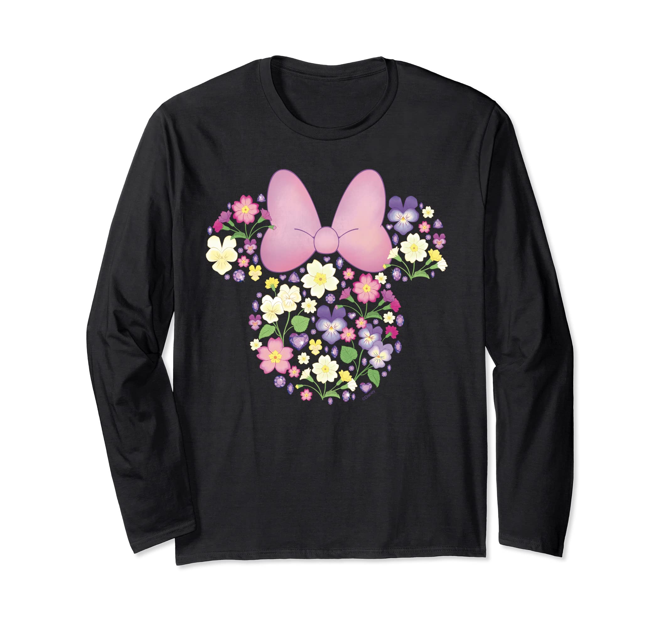 DisneyMinnie Mouse February Birth Month Birthstone & Flower Long Sleeve T-Shirt