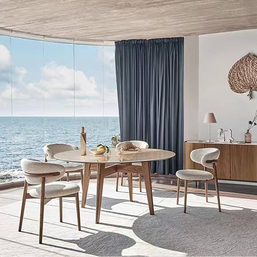 Amazon｜ミッドセンチュリー木製 椅子 ダイニングチェア、カーブ