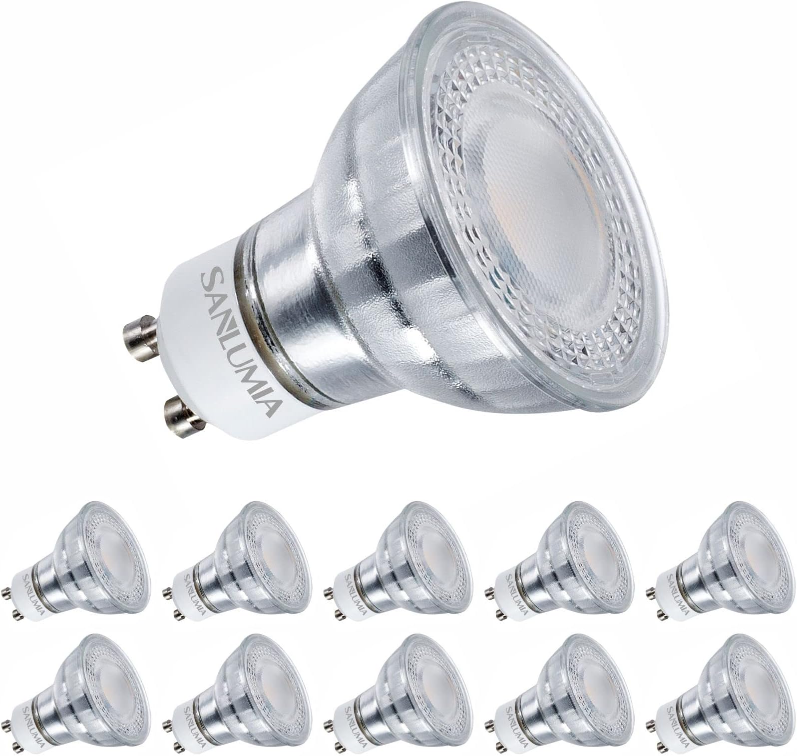 10 X 7W Dimmable Gu10 Super Bright 560LM LED Recessed Lighting Spotlight 75W Halogen Equivalent Warm White 3000K
