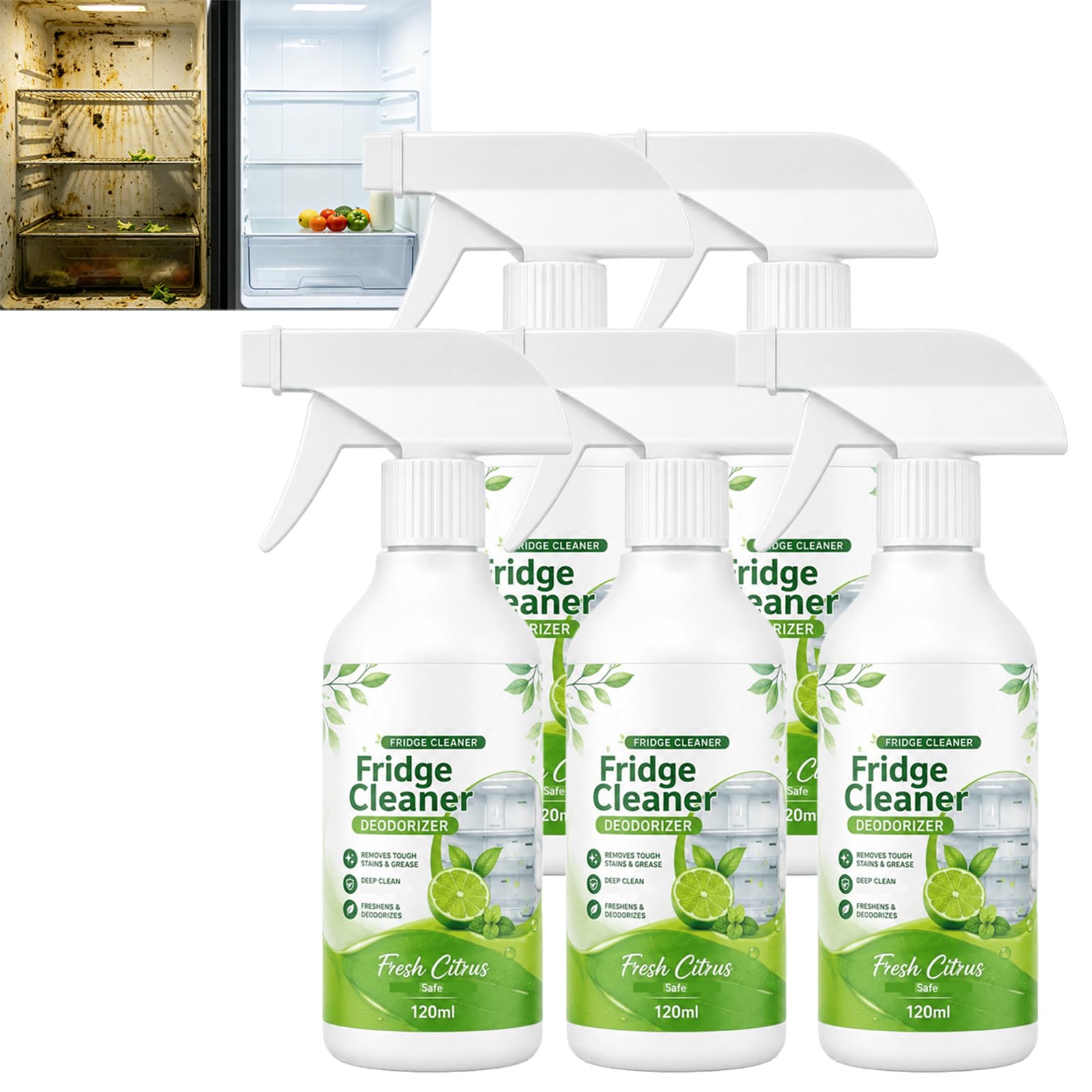 Deep-Clean Kühlschrankreiniger-Spray, schnelle gründliche Reinigung. (5PCS)