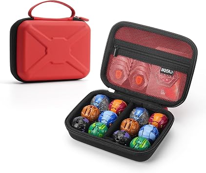 SQERO Case Compatible with 12 Bakugan Figures, BakuCores and Armored Alliance, Geogan Rising Battle Action Figure, Toy Organizer Storage Case for Bakugan and AccessoriesOnly Case