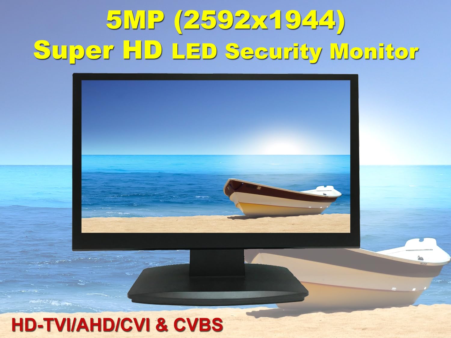 1stPV 23.6 pulgadas analógico HD 16:9 profesional LED Monitor de seguridad 1xHDMI y 2xBNC entradas (HD-TVI/AHD/CVI/CVBS) y 2x BNC salida para casa oficina DVR cámara CCTV sistema de vigilancia