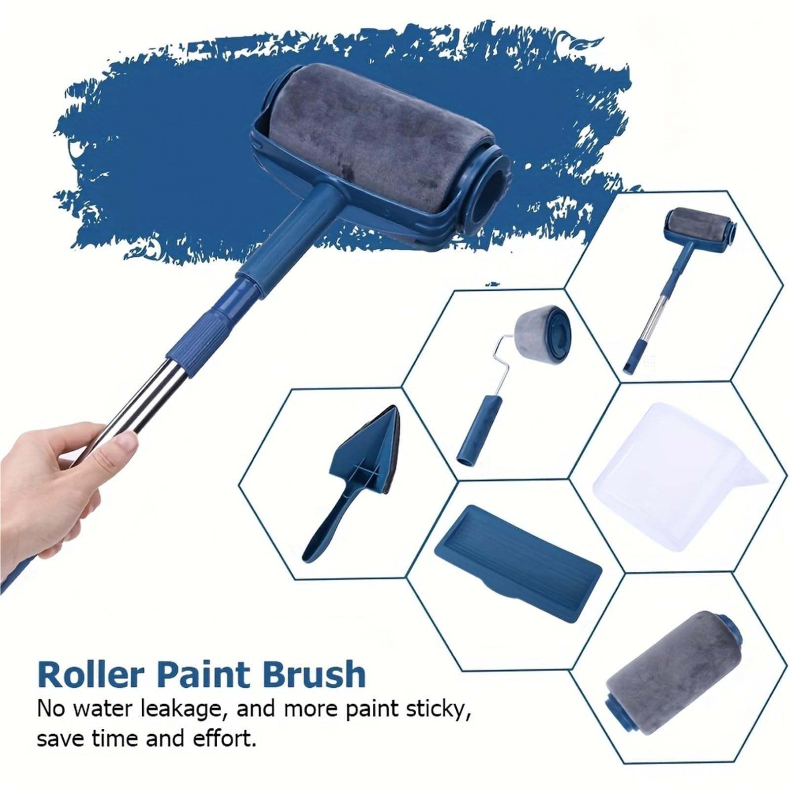 Rullo Per Pittura 1 set di strumenti for manico for pennello angolare for rullo vernice multifunzionale rotolo pittura murale fai da te for uso domestico pennelli for facili usare
