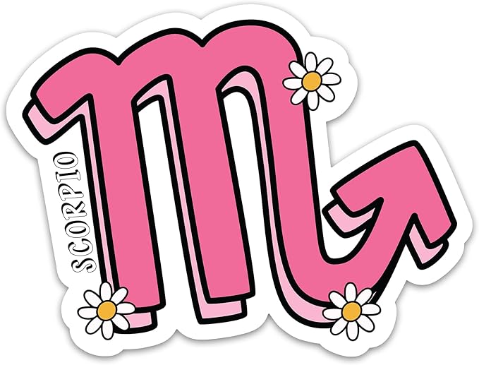 Scorpio Zodiac Sign Sticker Horoscope Constellation Sticker Astrological Stars Symbols Mystical Celestial Astrology Waterproof Vinyl Stickers For Laptop Water Bottle Tumbler Decal Gifts For Teens Kids