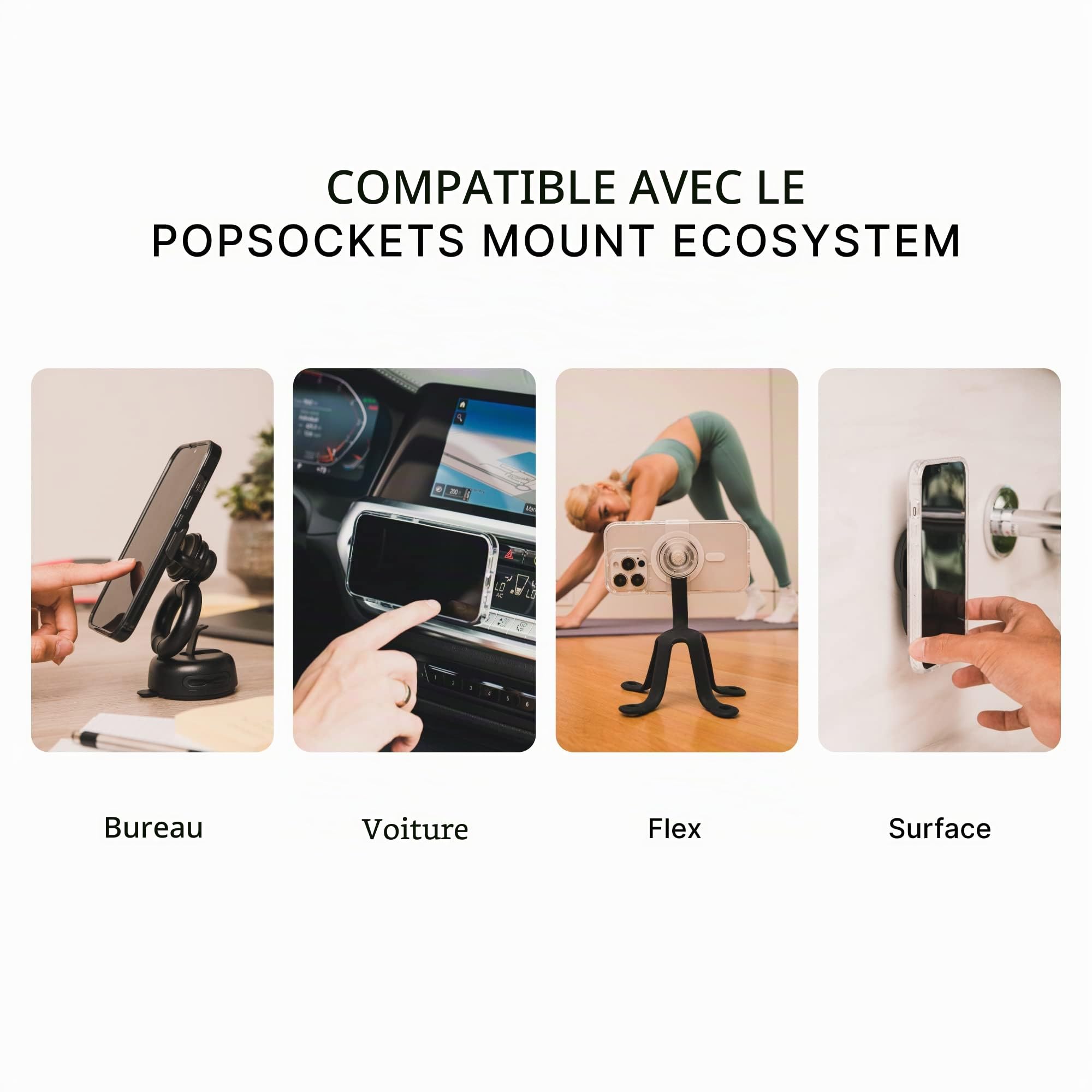 PopSockets: PopGrip pour MagSafe - Support et Poignée pour Smartphone et Coques avec un Top Interchangeable - Blue Nebula