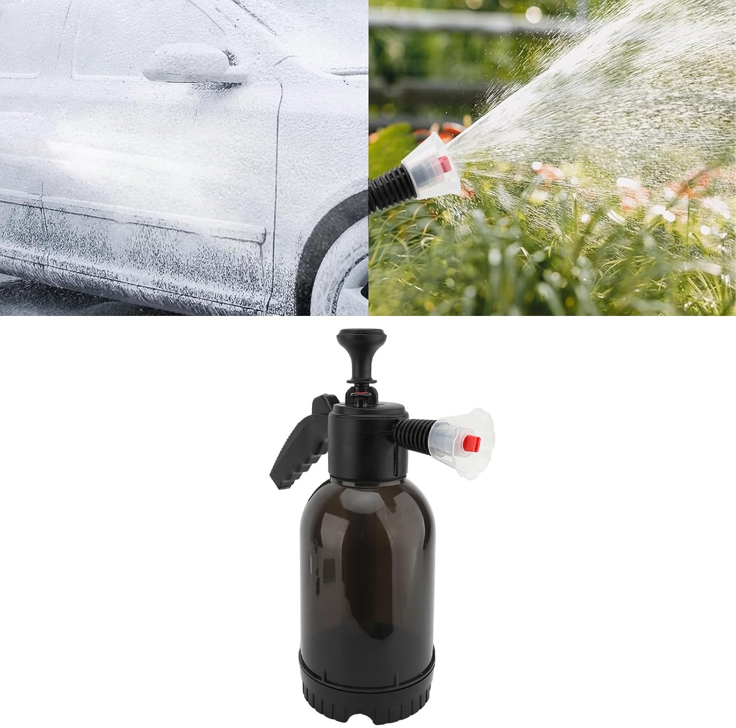 Foaming Pump, 2L High Pressure Multipurpose Robust Construction Foam Sprayer for Car Home Garden, Generate Thick Foam with Ease for Cleanup
