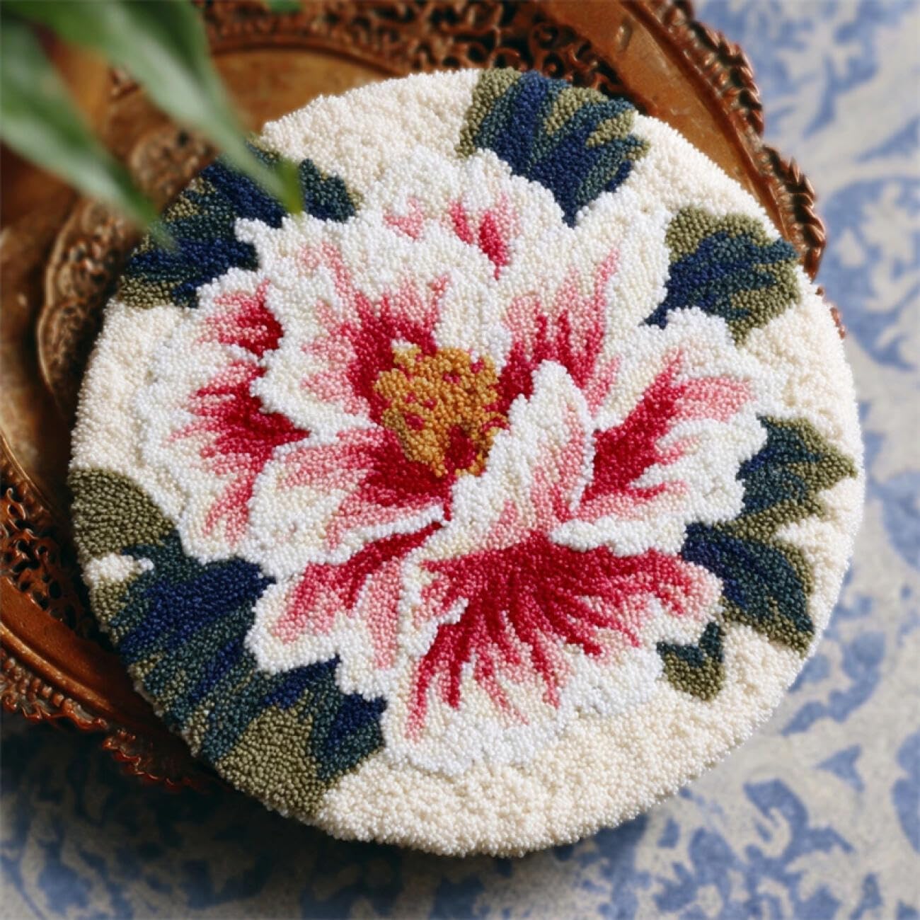 Kitquiver Tapestry Kits for Adults Pink Peony 100x100cm