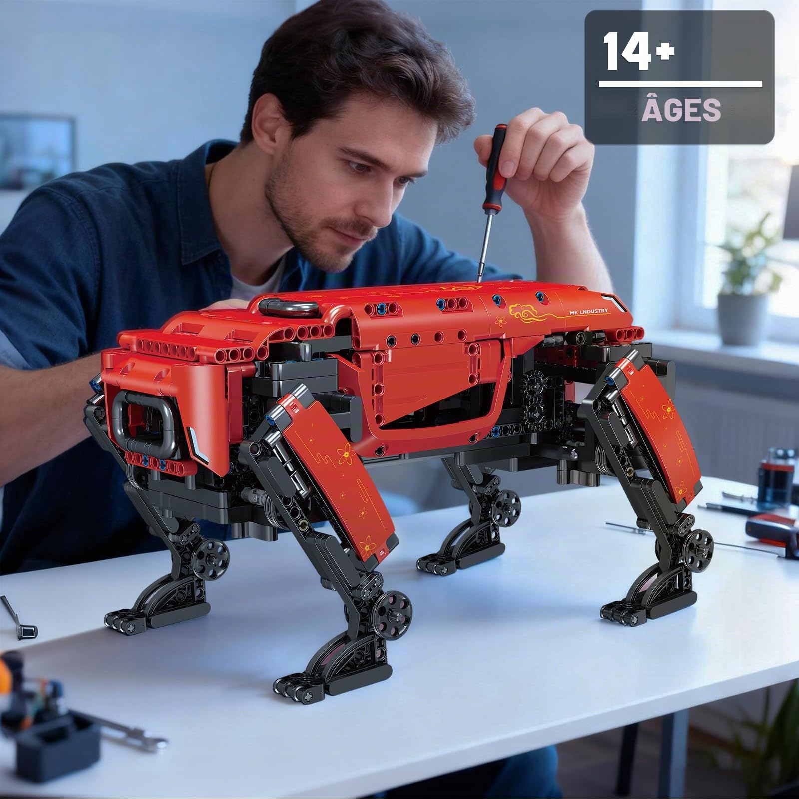 Mould King Modèle de Robot télécommandé, 936 pièces Technique Chien mécanique Blocs de Construction pour Adultes et Enfants, kit de Bricolage comme Jouet/Cadeau/Objets de Collection