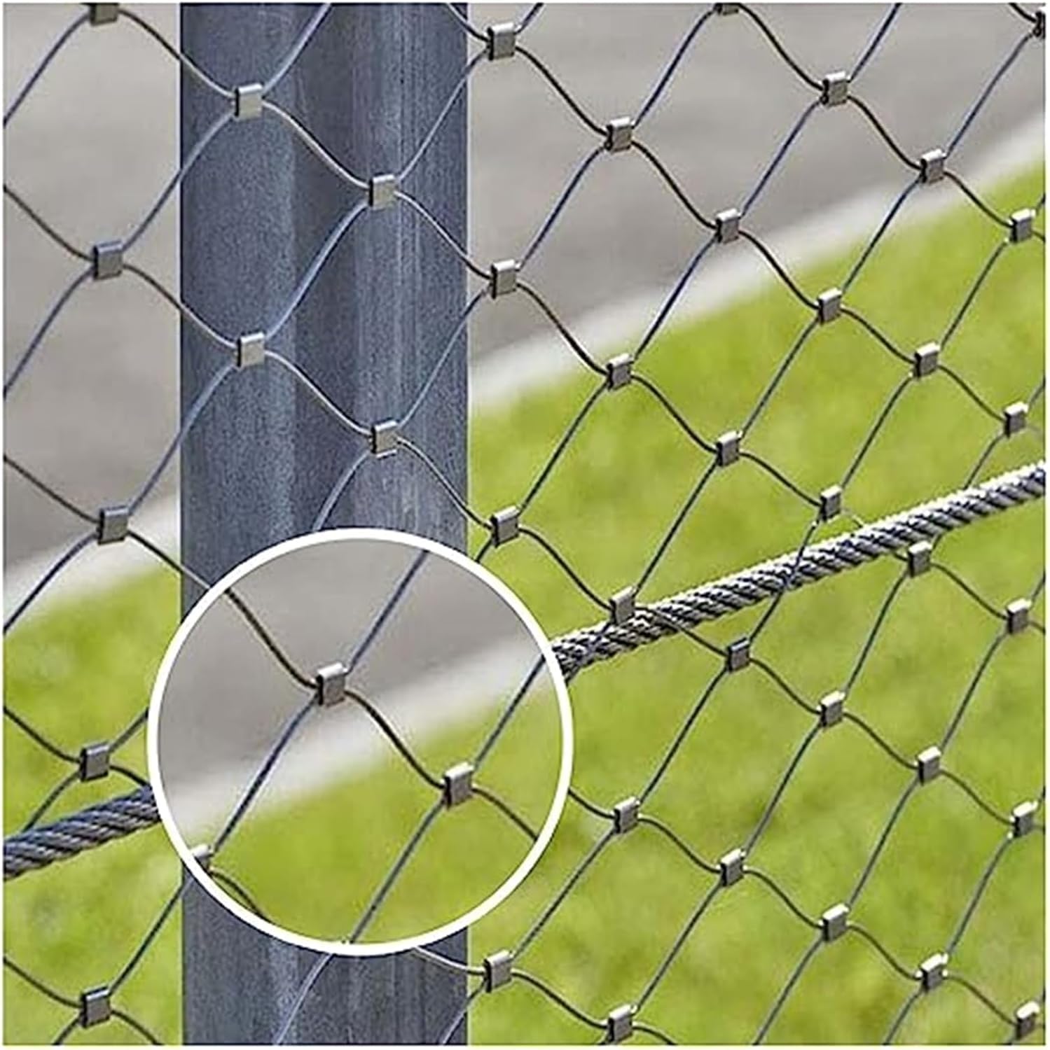 Grillage de cloture en cable acier pour securiser le balcon et les escaliers
