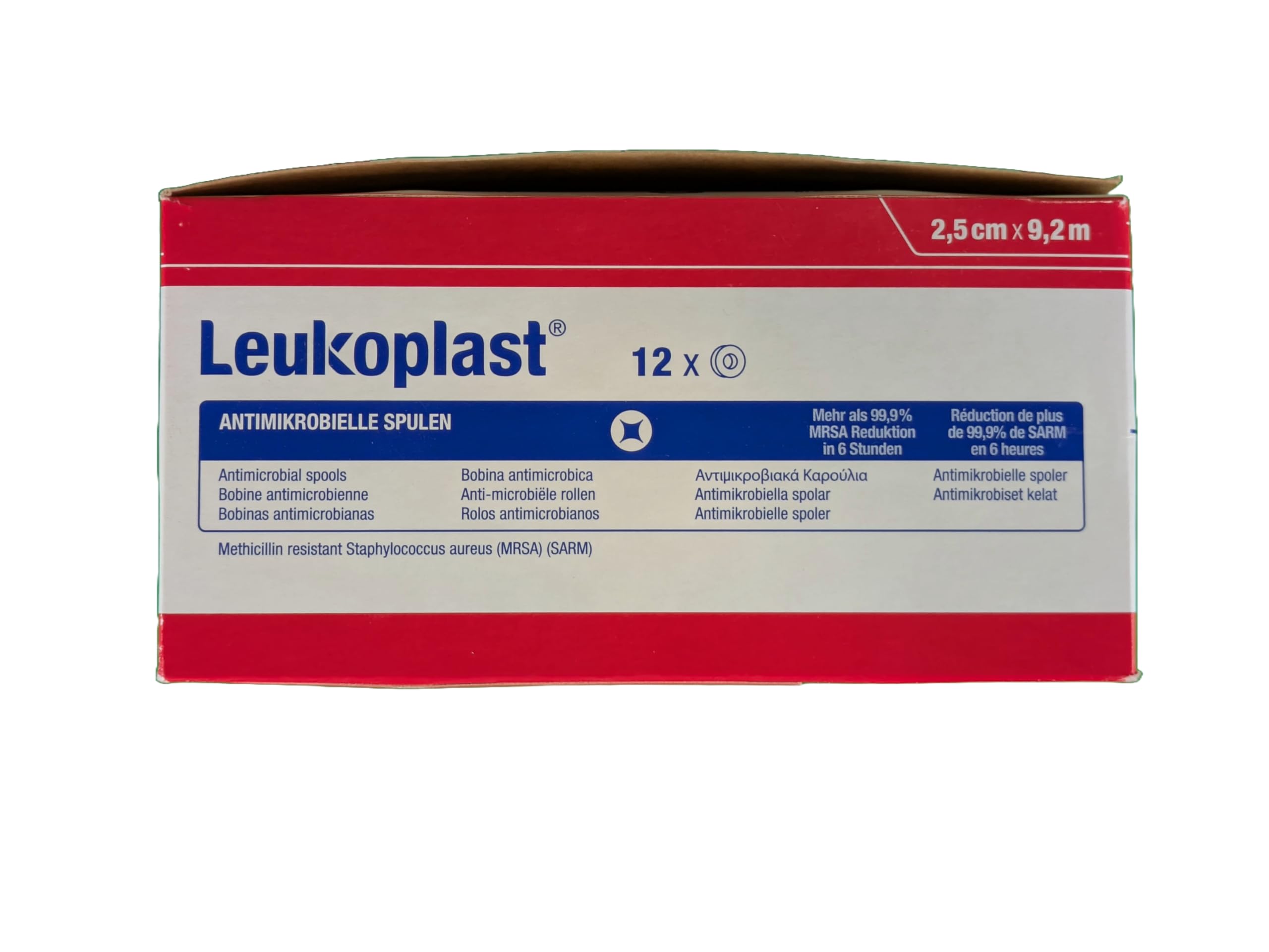 Leukoplast Sparadrap Tessuto con ossido di zinco/carne 920 x 2,5 cm Confezione da 12