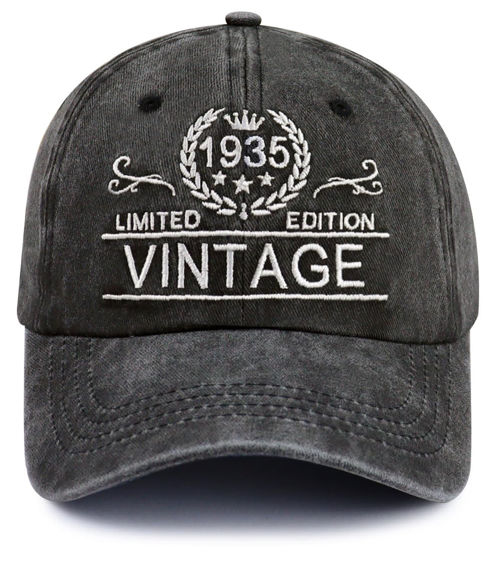 Vintage 22nd 31st 41st 51st 61st 71st 81st 91st Hats for Men Women Adjustable Embroidered Birthday Baseball Cap