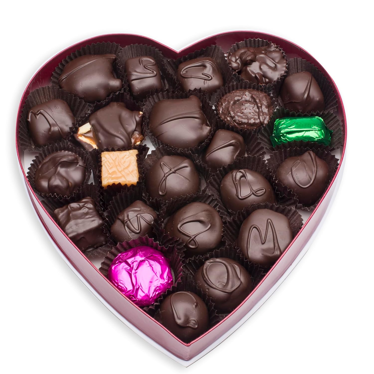 Mrs. Cavanaugh’s 1 lb. Cherry Cordial Dark Chocolate Heart Shaped Box