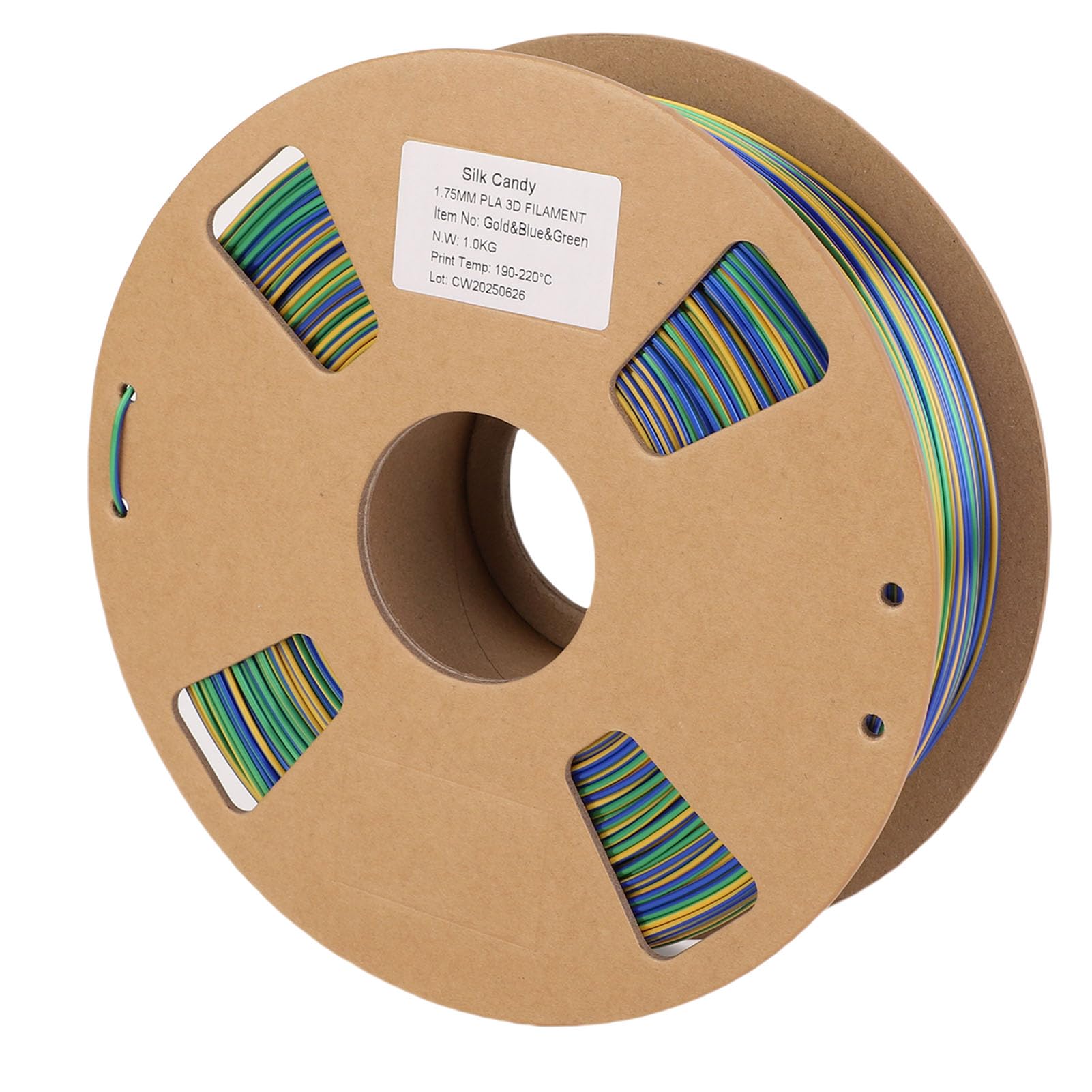 1,75 mm PLA Filament do drukarki 3D Wysoka wytrzymałość Żywe kolory Profesjonalny materiał do drukowania 3D do rękodzieła Dekoracje Złoty Niebieski Zielony Rolka 1 kg