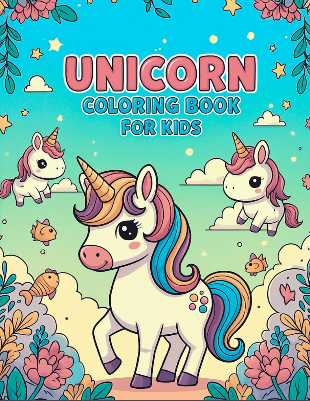 Unicorn Coloring Book for Kids Ages 4–8: Magical Unicorns, Rainbows & Fairies – Fun and Relaxing Coloring Pages for Girls: A Cute and Whimsical ... Designs to Spark Creativity and Imagination