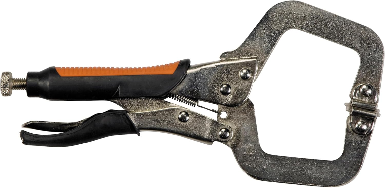 Hobart 770561 Locking C-Clamp Pliers with Rubber Grip, 11-Inch