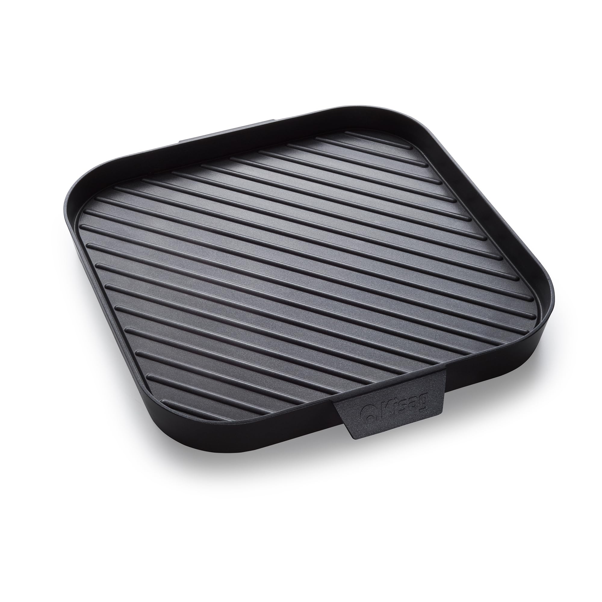 Kisag Grillplatte QUADRO 25×25 cm, Antihaft‑Aluminium Grill Platte mit ILAG® 2‑lagiger Beschichtung, für Rechaud LongFire, indoor & outdoor, fettarm braten von Fleisch, Fisch & Gemüse