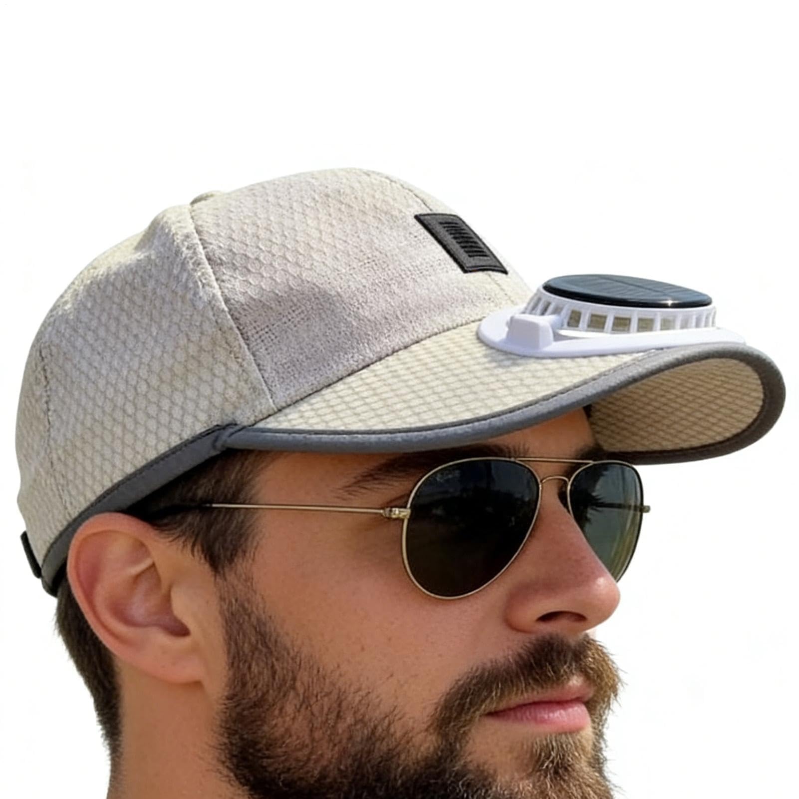 Cappello con ventola di raffreddamento con protezione UV, cappello solare regolabile in rete per attività all'aperto, estate, spiaggia, picnic, campeggio, escursionismo, ciclismo, passeggiate