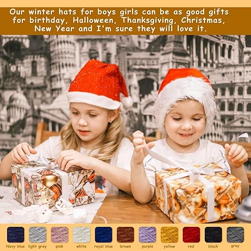 Miniatura 8 de Baby Winter Hat Scarf Set 2 Pack, Toddler Beanie Hats Girl Boy with Neck Warmer, Beanie for Kids Knit Warm for Cold Weather