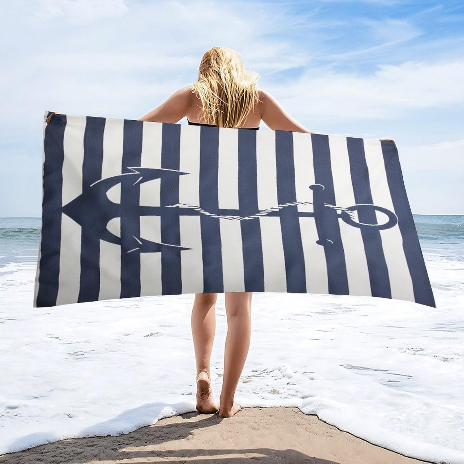 Toalla De Playa Grande 80x160 Cm - 70% Algodón Velur, 30% Poliéster, Estampados Veraniegos