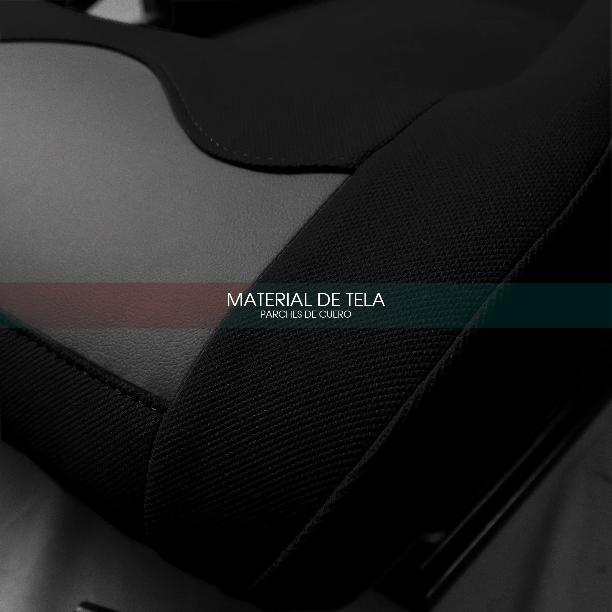 MODAUTO Asiento Deportivo para Coches，Baquet Deportivo Parches de Tela y Cuero,Adaptable para Coches,Modelo N040,Ojo Pequeño,Negro