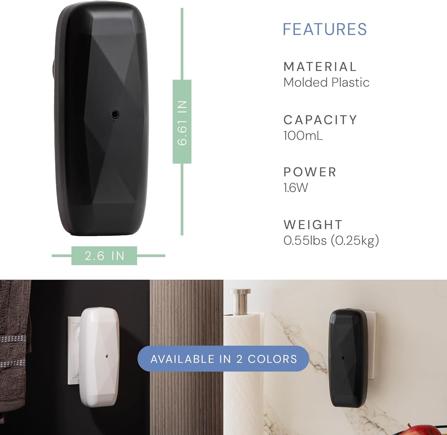 Air Esscentials The Diamond Smart Scent Air Machine for Home, Bluetooth App-Controlled, Covers up to 500 sq. ft, 100mL Waterless Fragrance Oil Diffuser with Cold Air Aromatherapy, Black - Image 5