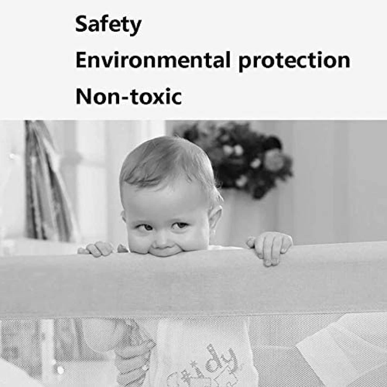Barandilla para niños, Cuna Extra Alta para niños, Soporte para Cama con obstáculos, Seguridad para Cuna de elevación Vertical, prevención de caídas, Rosa, Rosa, 1,5 m