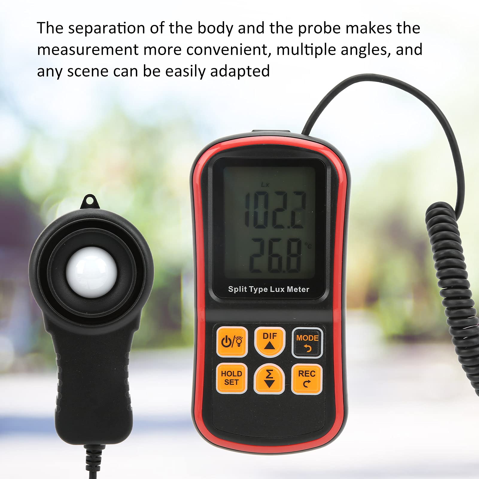 Fotómetro Digital con medición de Temperatura de Amplio Rango hasta 200 000LX