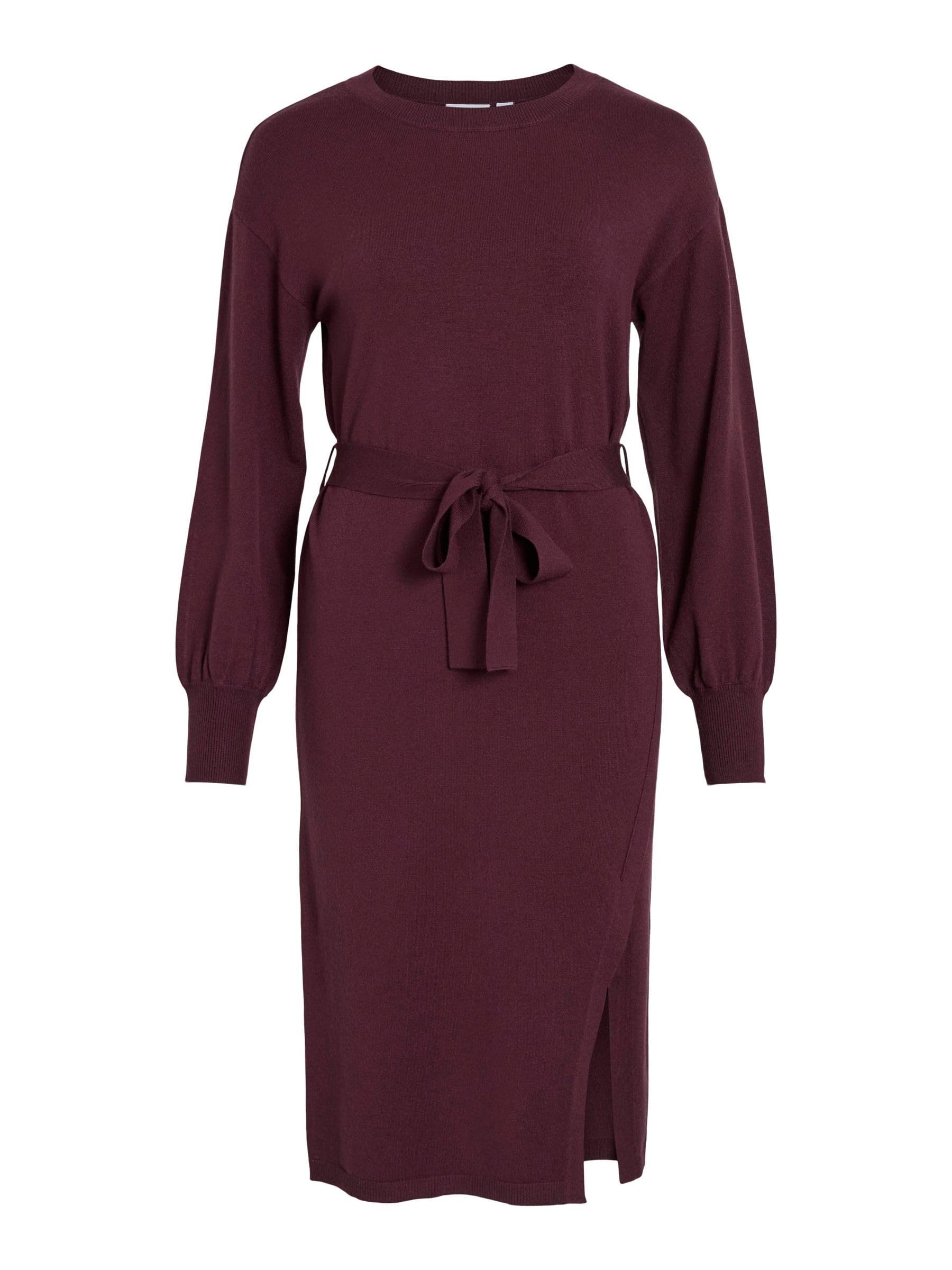 Vila Female Strickkleid Gürtel Midi