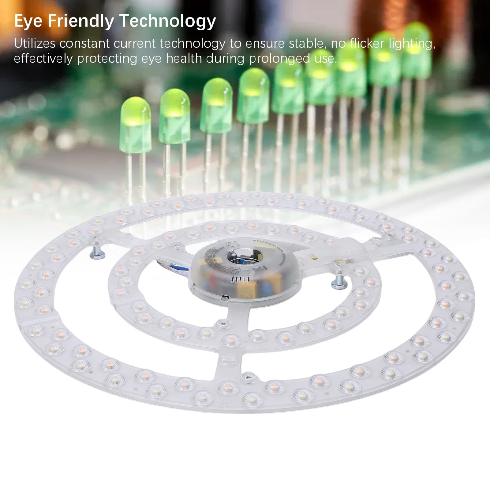 Remplacement de la Lumière LED du Ventilateur de Plafond, Panneau Lumineux de Rénovation Réglable en PC 3 Couleurs, Panneau à intensité Variable de 13,2 Pouces pour Chambre et Salon