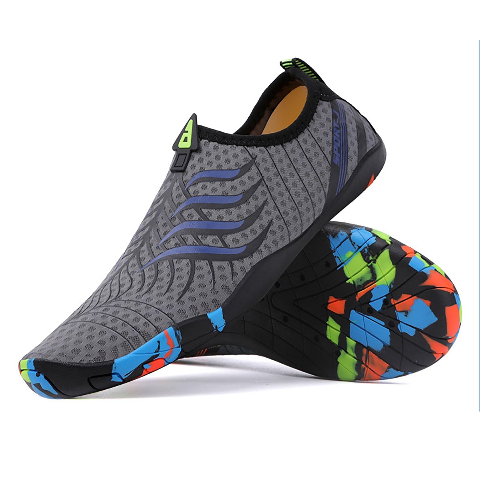Pantuflas para hombre, cómodas sandalias casuales para hombres y mujeres, playa, caminar, gimnasio, suela deportiva, rayas ligeras, estampado de letras, calzado de moda para atuendo con pantalones