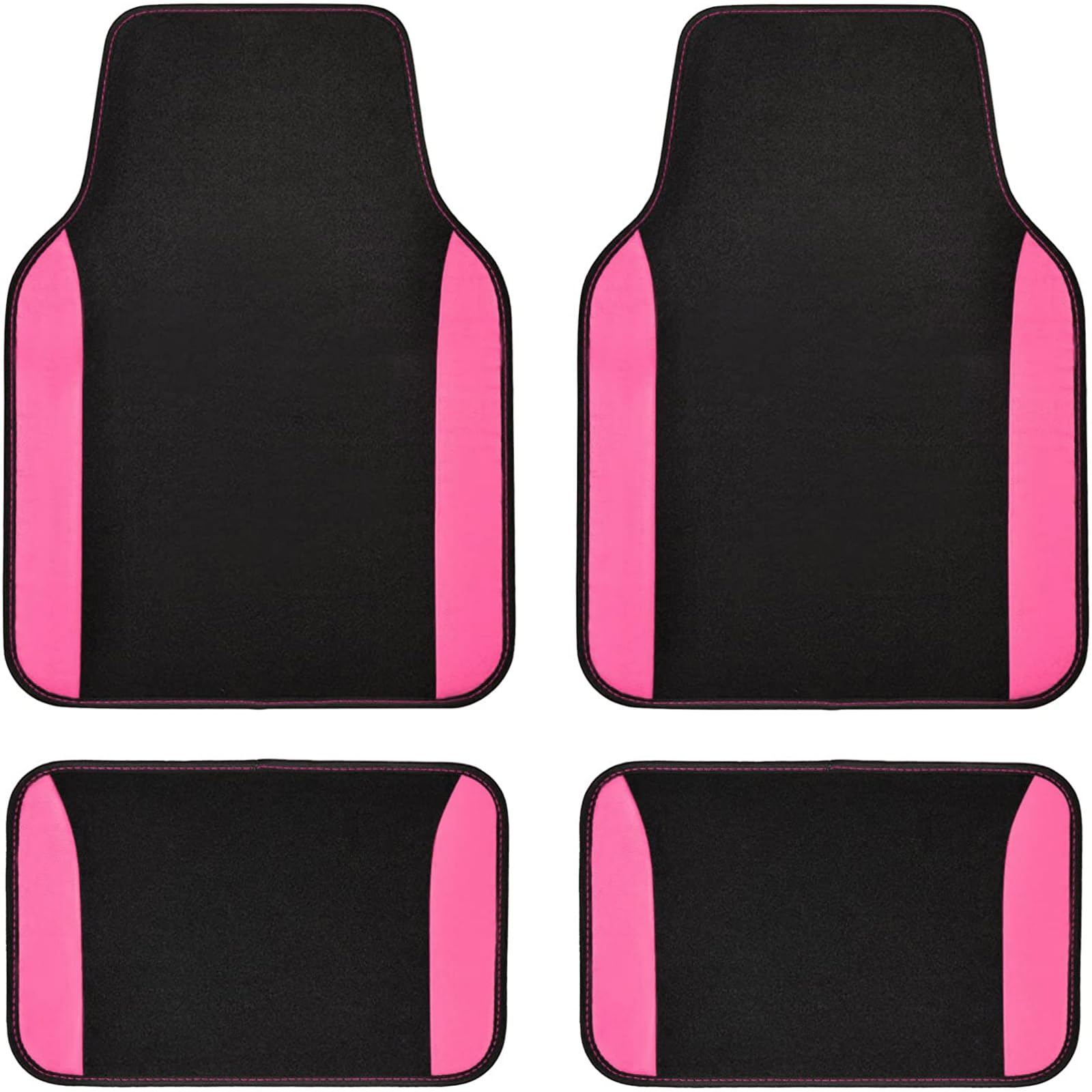 Flying Banner Universele stoelbekleding voor auto, complete set met antislip vloermat (combi-set, rood
