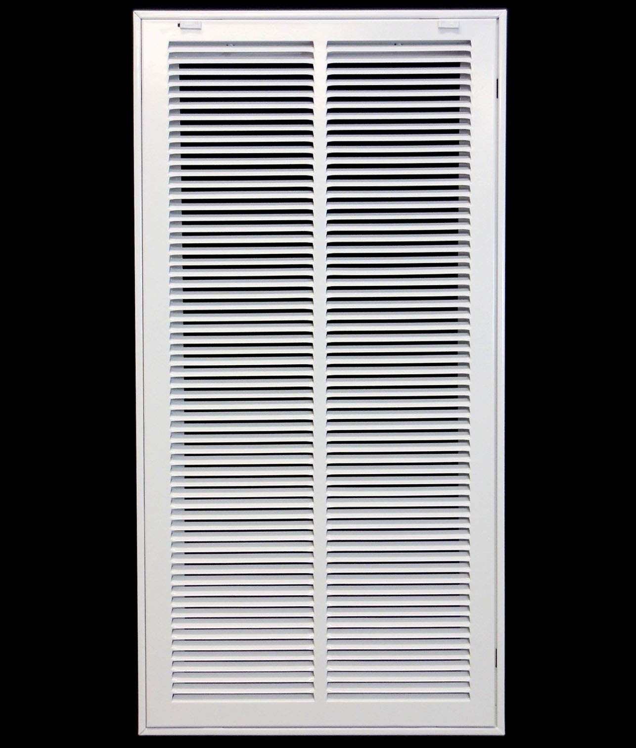 Photo 1 of 14" X 30" Steel Return Air Filter Grille for 1" Filter - Easy Plastic Tabs for Removable Face/Door - HVAC DUCT COVER - Flat Stamped Face -White [Outer Dimensions: 15.75w X 31.75h]