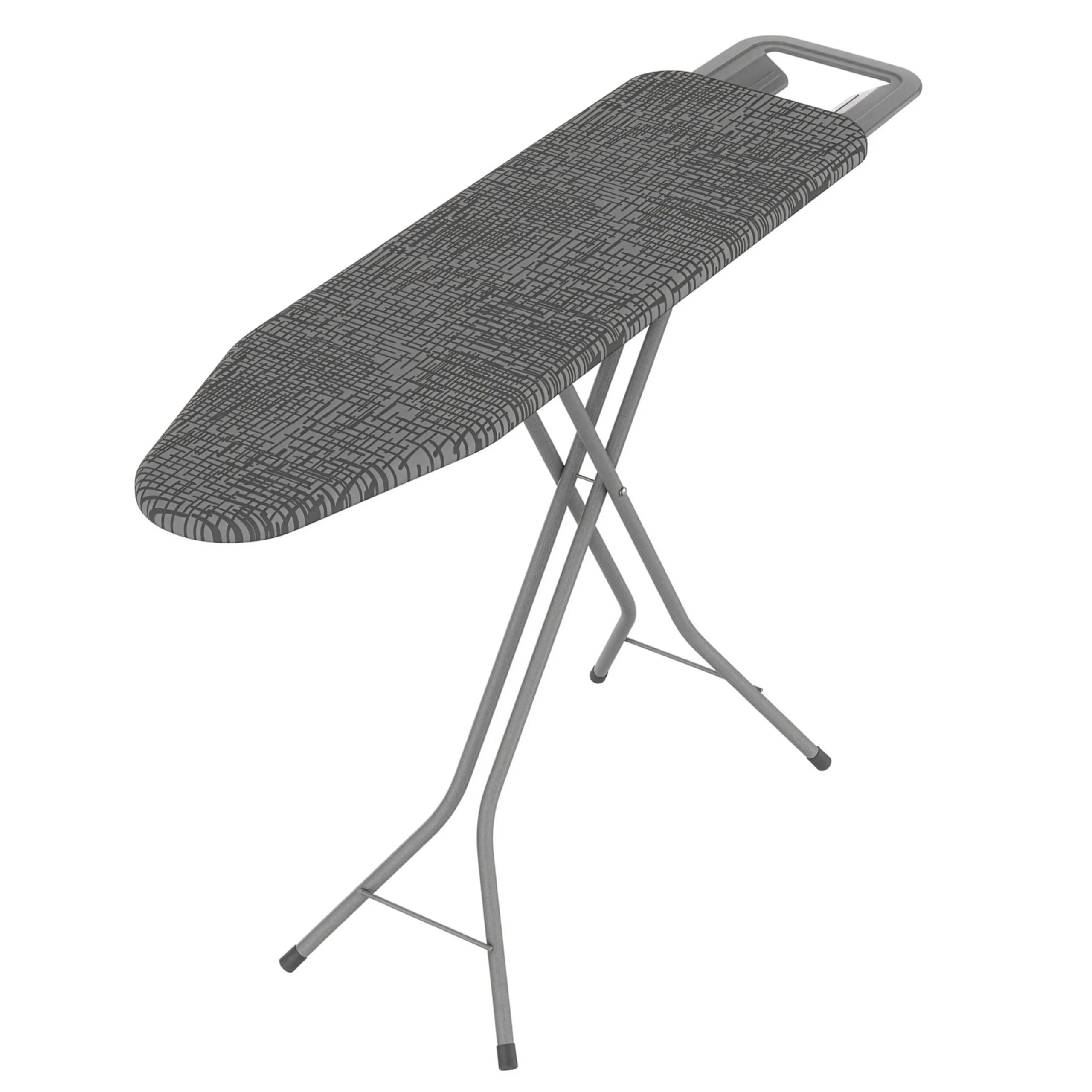 Rörets Asse da Stiro Next Space Grey - Fodera con Motivo Floreale Certificata Oeko-Tex, Altezza Regolabile in 4 Posizioni e Gambe Bloccabili - 108 x 32 x 90 cm