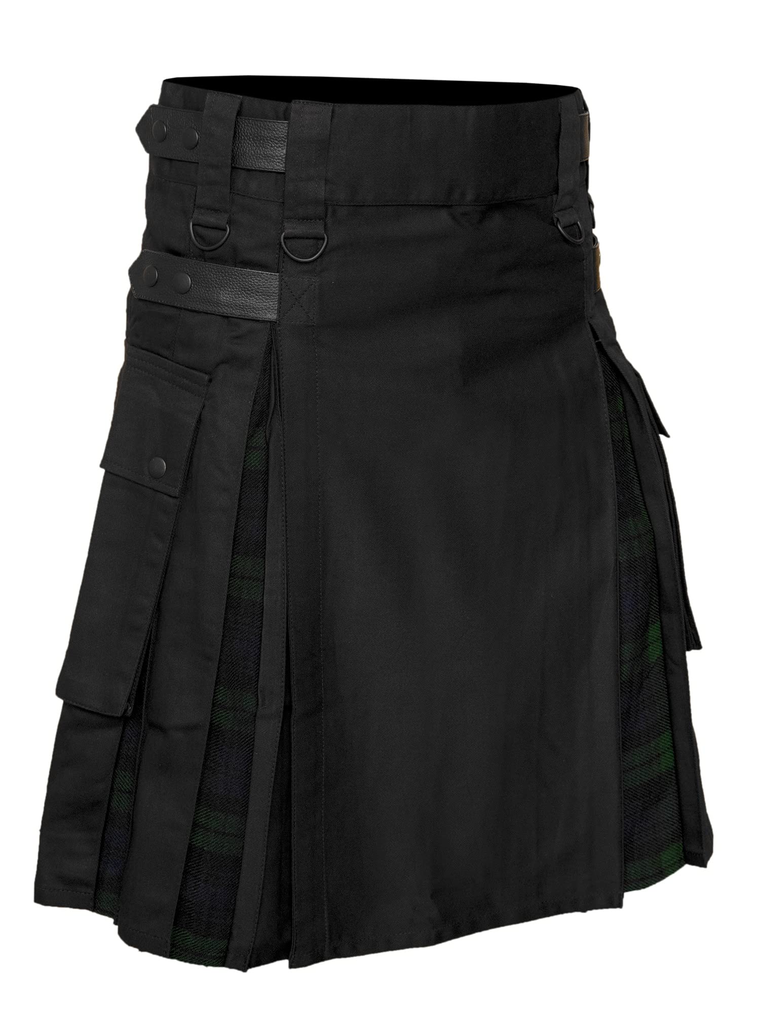 Men's Modern Hybrid Tartan Kilt, Hybrid Kilt, Cargo Pocket Kilt, Utility Kilt