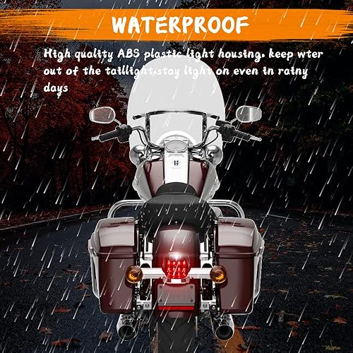 Miniatura 3 de Luz trasera LED ahumada, luces traseras de freno trasero de motocicleta para Harley Road King, Softail, Street Glide, Sportster y Touring